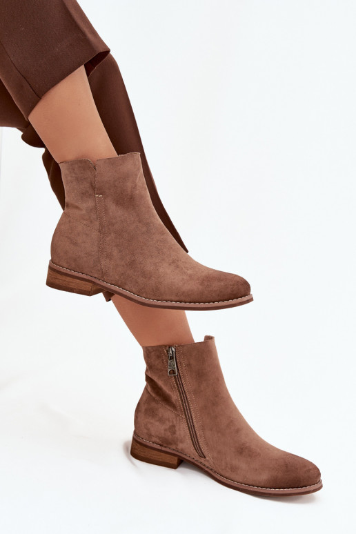 Stivali da donna con tacchi larghi Vinceza 39961 colore marrone