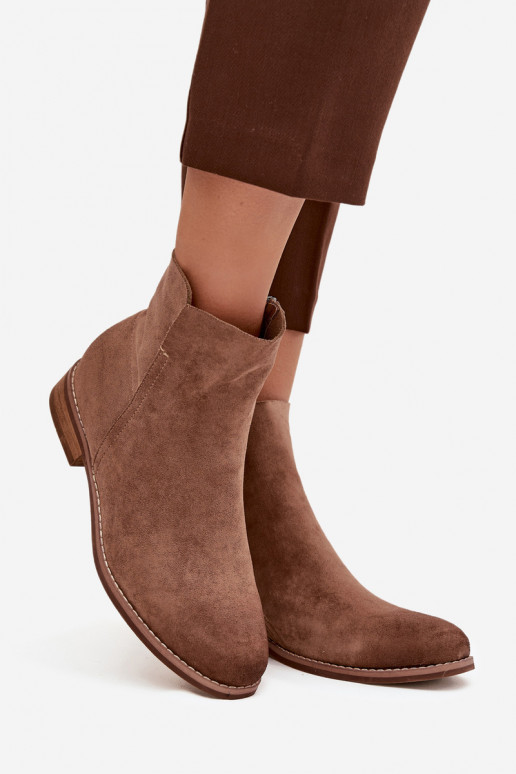 Stivali da donna con tacchi larghi Vinceza 39961 colore marrone