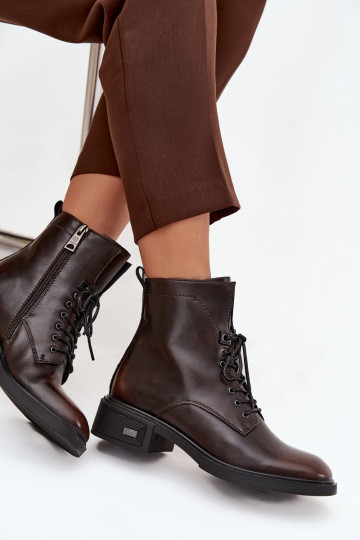 Stivali da donnaAbilitatoturalnej Skóry Con tacco basso riscaldamento Vinceza 39955 CzekoladoAe