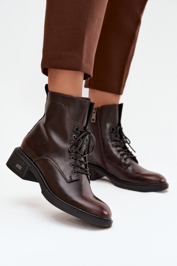 Stivali da donnaAbilitatoturalnej Skóry Con tacco basso riscaldamento Vinceza 39955 CzekoladoAe 2