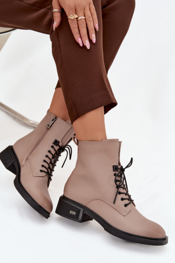 Stivali da donnaAbilitatoturalnej Skóry Con tacco basso riscaldamento Vinceza 39955 beige