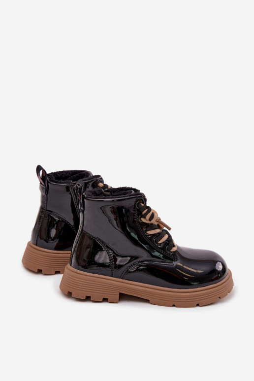 riscaldamento Stivali Infantile con effetto vernicePrzypinką Orsi di peluche colore nero Jovellea riscaldamento Stivali Infantile con effetto vernicePrzypinką Orsi di peluche colore nero Jovellea