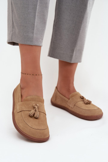 Pelle Mocassini in pelle scamosciata Typu Barefoot Zazoo 322 beige 2
