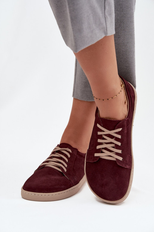 scarpe casual Typu BarefootAbilitatoturalnego dalla pelle scamosciatau Zazoo 314 Borgogna