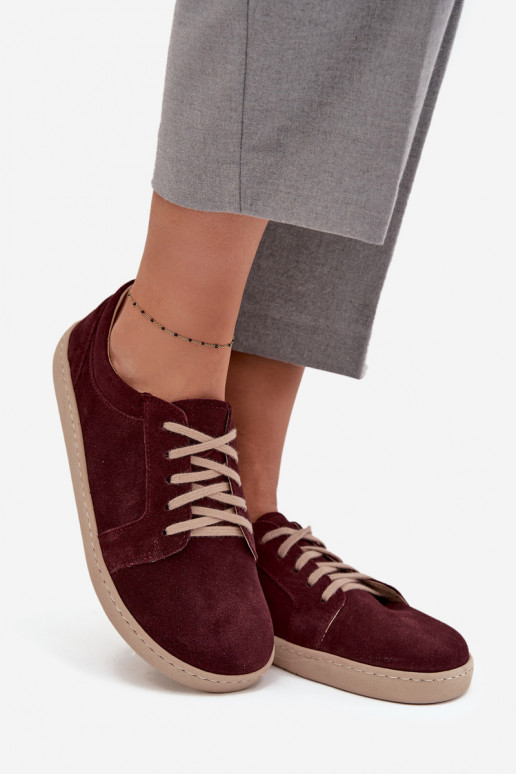 scarpe casual Typu BarefootAbilitatoturalnego dalla pelle scamosciatau Zazoo 314 Borgogna