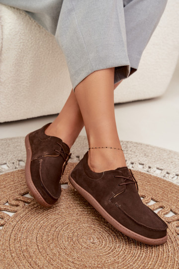 scarpe Femminile Typu BarefootAbilitatoturalnego dalla pelle scamosciatau Zazoo 327 CzekoladoAe