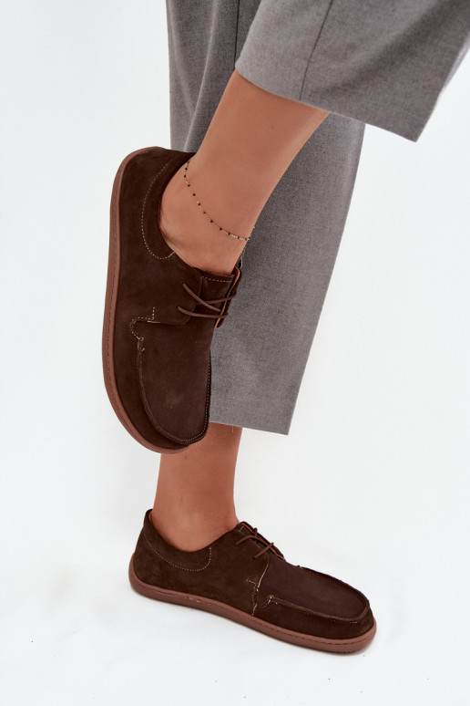 scarpe Femminile Typu BarefootAbilitatoturalnego dalla pelle scamosciatau Zazoo 327 CzekoladoAe