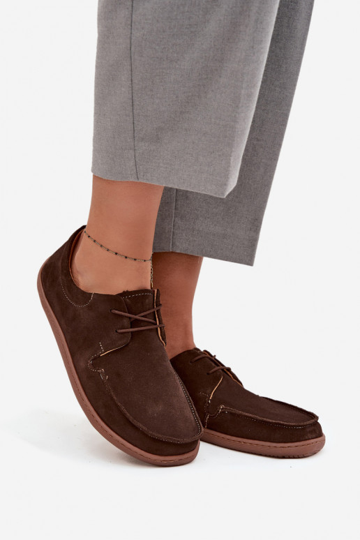 scarpe Femminile Typu BarefootAbilitatoturalnego dalla pelle scamosciatau Zazoo 327 CzekoladoAe