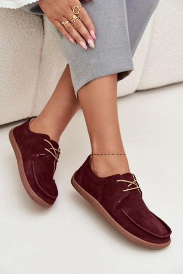 scarpe Femminile Typu BarefootAbilitatoturalnego dalla pelle scamosciatau Zazoo 327 Borgogna