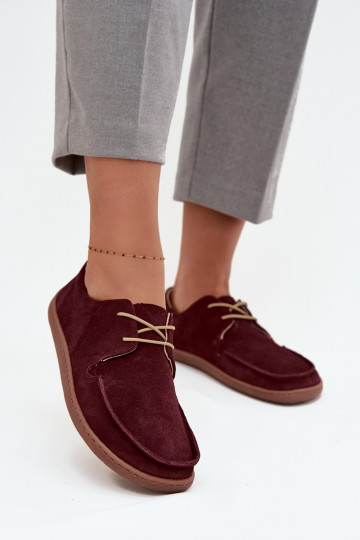 scarpe Femminile Typu BarefootAbilitatoturalnego dalla pelle scamosciatau Zazoo 327 Borgogna 2