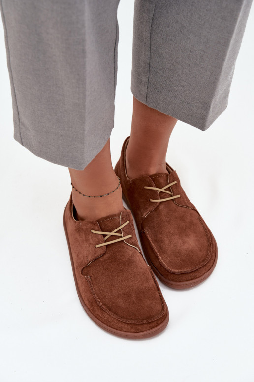 scarpe Femminile Typu BarefootAbilitatoturalnego dalla pelle scamosciatau Zazoo 327 colore marrone