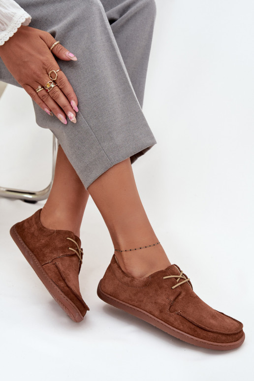 scarpe Femminile Typu BarefootAbilitatoturalnego dalla pelle scamosciatau Zazoo 327 colore marrone