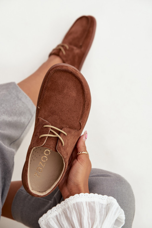 scarpe Femminile Typu BarefootAbilitatoturalnego dalla pelle scamosciatau Zazoo 327 colore marrone