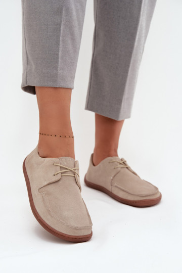 scarpe Femminile Typu BarefootAbilitatoturalnego dalla pelle scamosciatau Zazoo 327 colore avorio 2