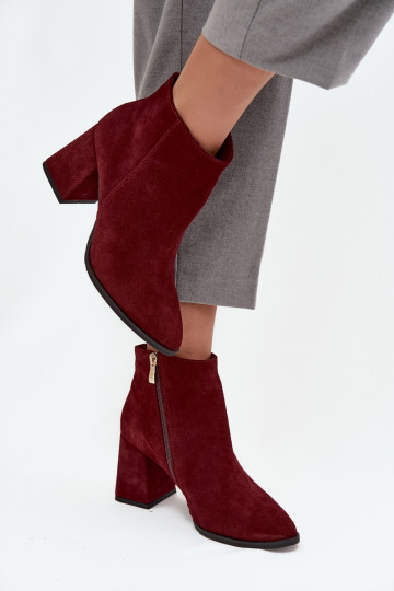 StivaliAbilitatoturalnego dalla pelle scamosciatau Obcas Słupek riscaldamento Borgogna Zazoo 3128