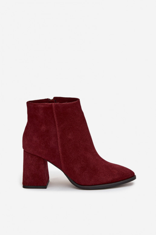 StivaliAbilitatoturalnego dalla pelle scamosciatau Obcas Słupek riscaldamento Borgogna Zazoo 3128