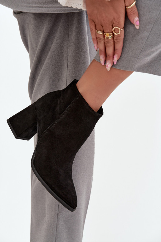 StivaliAbilitatoturalnego dalla pelle scamosciatau Obcas Słupek riscaldamento colore nero Zazoo 3128