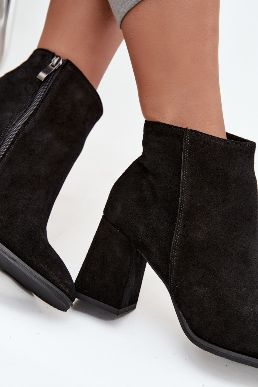 StivaliAbilitatoturalnego dalla pelle scamosciatau Obcas Słupek riscaldamento colore nero Zazoo 3128