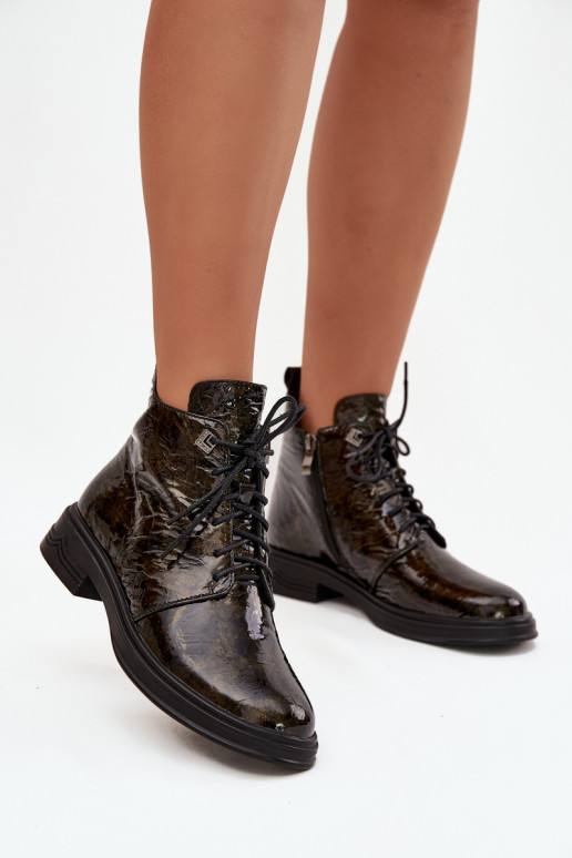 Pelle con effetto vernice Stivali da donna riscaldamento Al Castello D&A LZ42-042 colore dorato Pelle con effetto vernice Stivali da donna riscaldamento Al Castello D&A LZ42-042 colore dorato