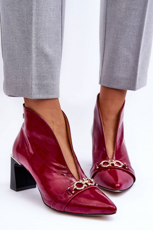 Pelle Stivali con i tacchi Deveciejka 05262-15 colore rosa