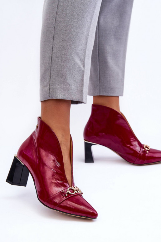 Pelle Stivali con i tacchi Deveciejka 05262-15 colore rosa