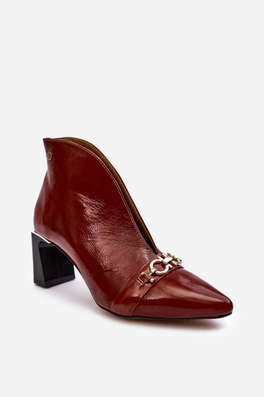 Pelle Stivali con i tacchi Deveciejka 05262-02 colore marrone