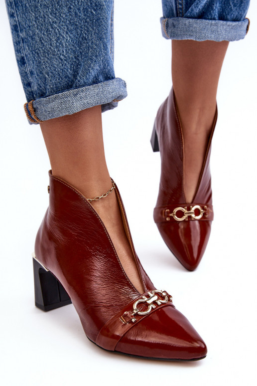 Pelle Stivali con i tacchi Deveciejka 05262-02 colore marrone