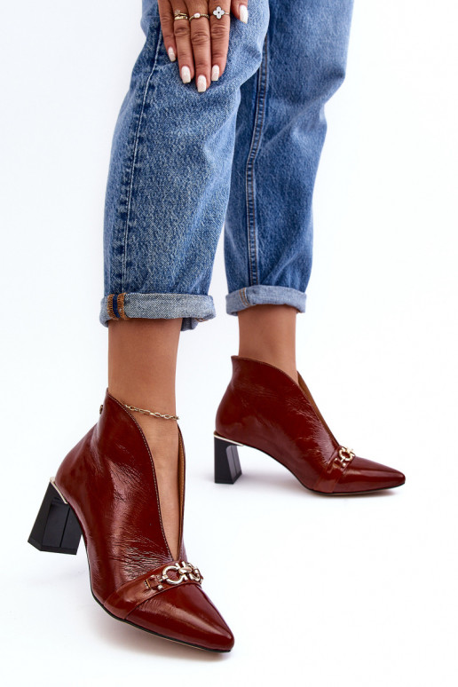 Pelle Stivali con i tacchi Deveciejka 05262-02 colore marrone