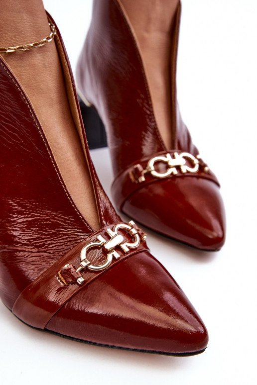 Pelle Stivali con i tacchi Deveciejka 05262-02 colore marrone