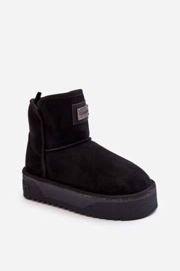 Vegano INodoodporne Stivali da neve con una piattaforma D.Franklin DFSH371004 colore nero