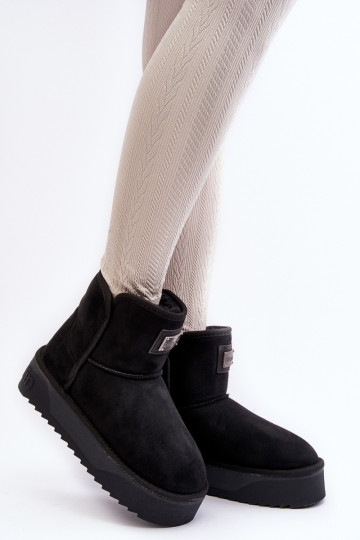 Vegano INodoodporne Stivali da neve con una piattaforma D.Franklin DFSH371004 colore nero 2