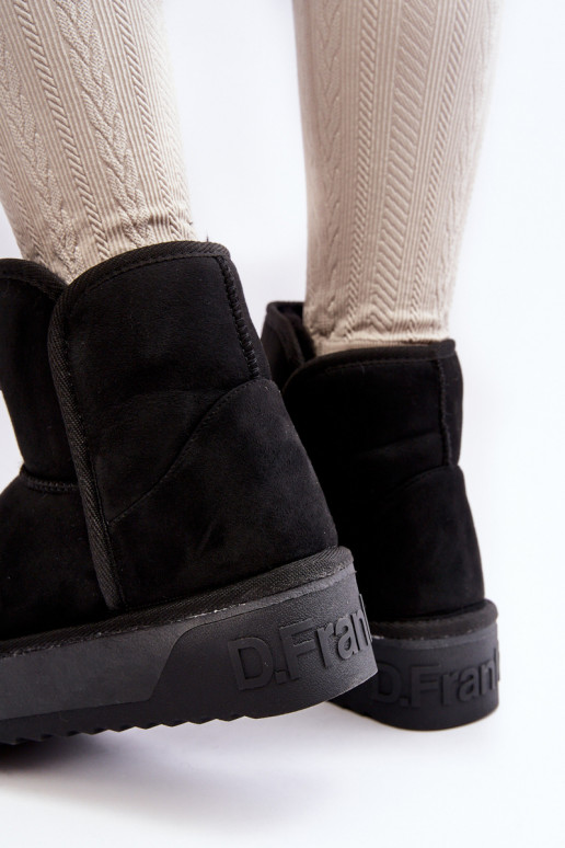 Vegano INodoodporne Stivali da neve con una piattaforma D.Franklin DFSH371004 colore nero