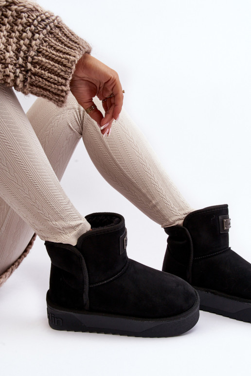 Vegano INodoodporne Stivali da neve con una piattaforma D.Franklin DFSH371004 colore nero