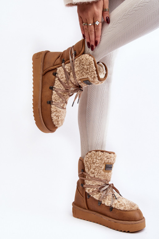 INodoodporne Stivali da neve con una piattaforma Vegano D.Franklin DFSH370004 colore marrone