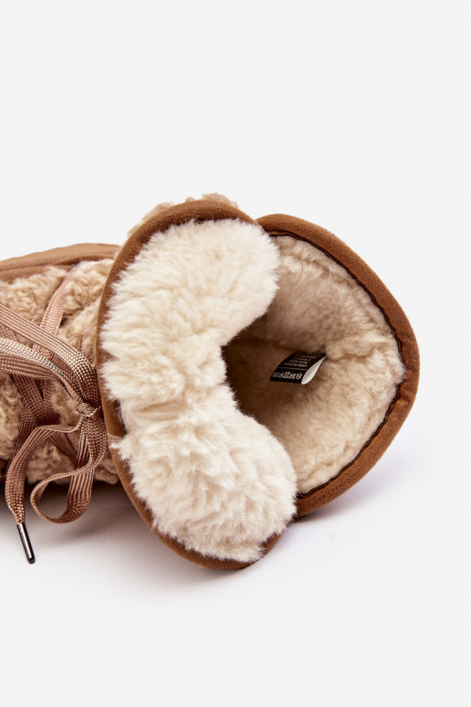 INodoodporne Stivali da neve con una piattaforma Vegano D.Franklin DFSH370004 colore marrone