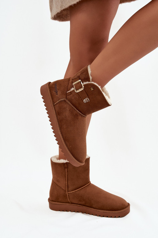 Stivali da neve Femminile con fibbie INrangler 20253091.37B colore marrone