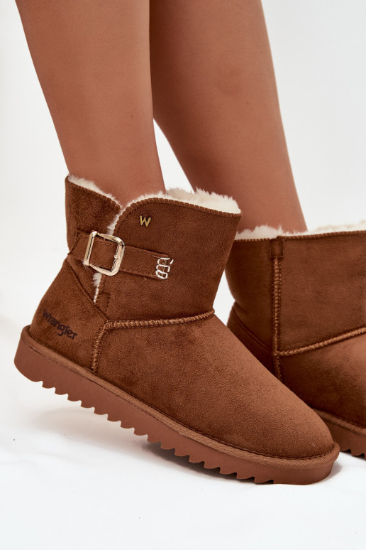 Stivali da neve Femminile con fibbie INrangler 20253091.37B colore marrone