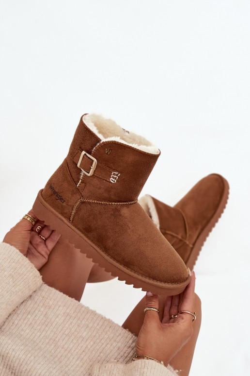 Stivali da neve Femminile con fibbie INrangler 20253091.37B colore marrone