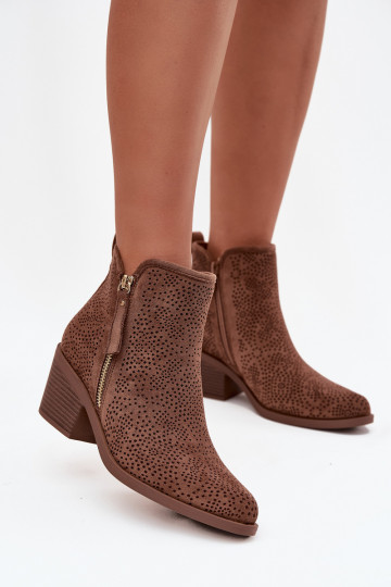 stivali stile coAboy Femminile con i tacchi S.Barski HY52-538 colore marrone