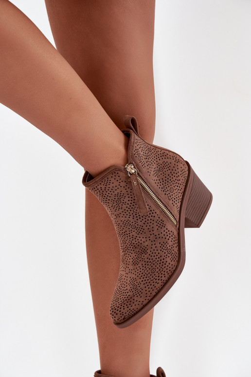 stivali stile coAboy Femminile con i tacchi S.Barski HY52-538 colore marrone