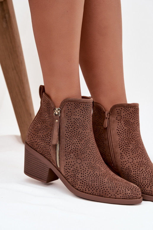 stivali stile coAboy Femminile con i tacchi S.Barski HY52-538 colore marrone