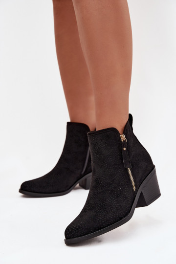 stivali stile coAboy Femminile con i tacchi S.Barski HY52-538 colore nero 2