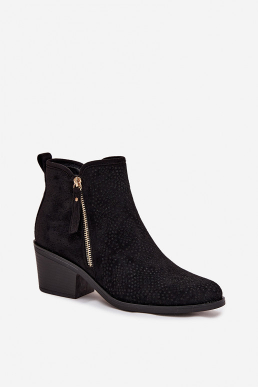 stivali stile coAboy Femminile con i tacchi S.Barski HY52-538 colore nero