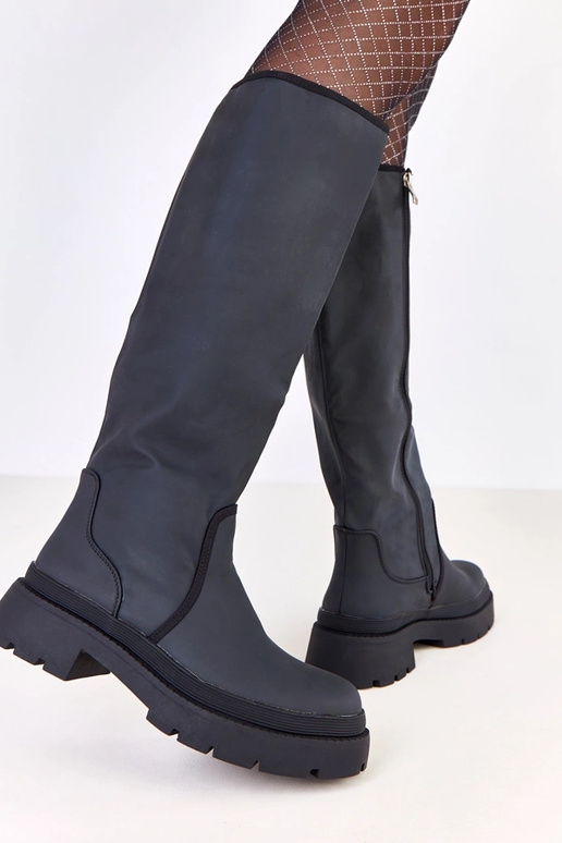 Stivali neri da donna in pelle... Stivali neri da donna in pelle...