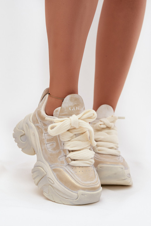 Pelle Scarpe modello sneakers Femminile GOE SS2N4009 colore dorato