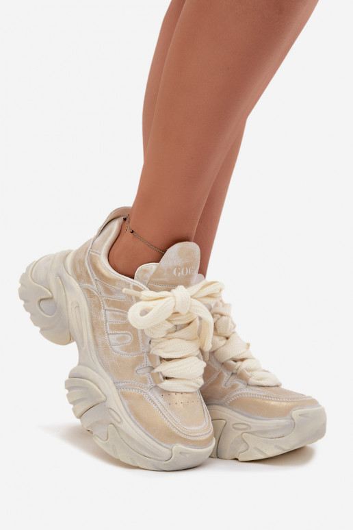 Pelle Scarpe modello sneakers Femminile GOE SS2N4009 colore dorato