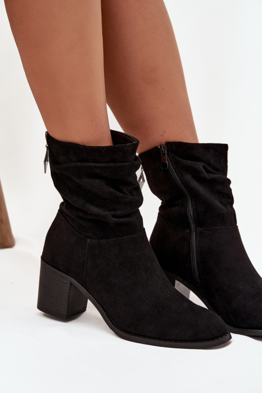 Stivali da donna Con volant con i tacchi S.Barski HY52-516 colore nero