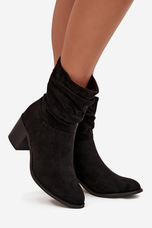 Stivali da donna Con volant con i tacchi S.Barski HY52-516 colore nero