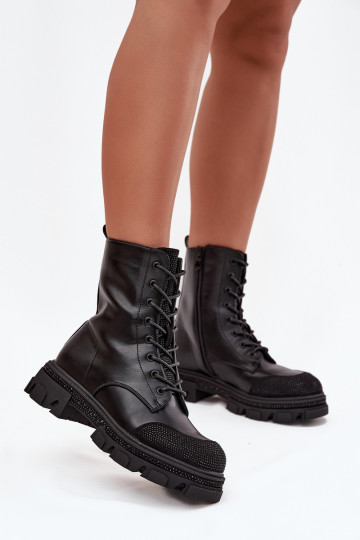 Stivaletti da lavoro Femminile riscaldamento Con decorazione S.Barski HY42-982 colore nero 2