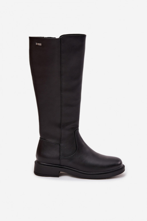 Pelle Stivali caldi con tacchi larghi Sergio Leone KZ25600-S colore nero Pelle Stivali caldi con tacchi larghi Sergio Leone KZ25600-S colore nero